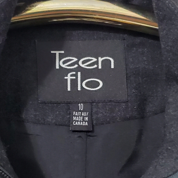 Teen Flo Graphite Wool Blend Short Jacket Size 10 - Picture 2 of 7
